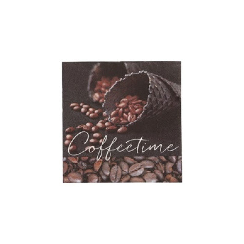 Servietten Coffeetime 33x33cm 3lg. 1/4 20St Servietten Coffeetime 33x33cm 3lg. 1/4 20St