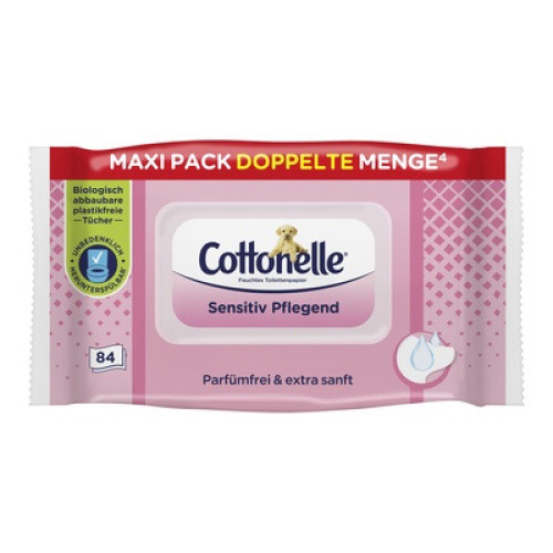 Cottonelle feucht Sensitive Pflegend 84 Tücher Cottonelle feucht Sensitive Pflegend 84 Tücher