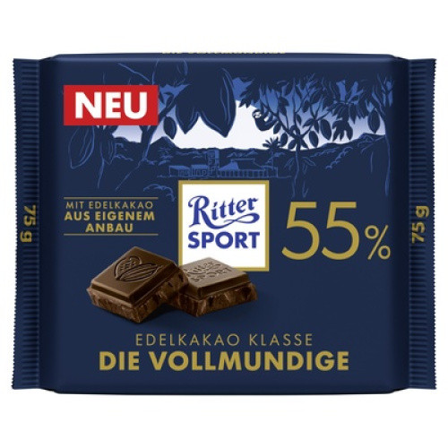 Ritter Sport Die Vollmundige Tafelschokolade 75g Ritter Sport Die Vollmundige Tafelschokolade 75g
