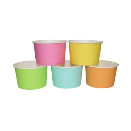 Papp-Eisbecher bunt 250ml 50St Papp-Eisbecher bunt 250ml 50St