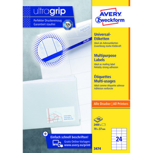 Universal-Etiketten permanent 70x37mm 3474 2400St Universal-Etiketten permanent 70x37mm 3474 2400St