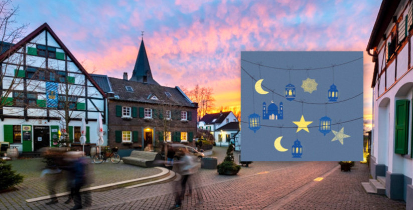 Die Stadt Frankfurt beleuchtet erstmals Fußgängerzone im Fastenmonat