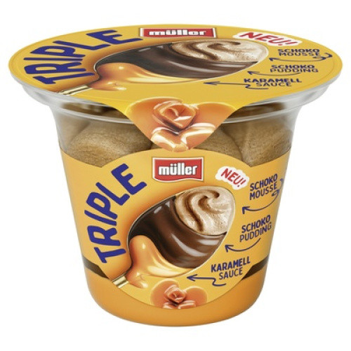 Triple Karamell Schichtdessert frisch 150g Triple Karamell Schichtdessert frisch 150g