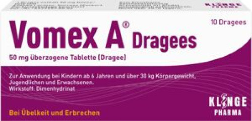 VOMEX A Dragees 50 mg überzogene Tabletten Dragees VOMEX A Dragees 50 mg überzogene Tabletten Dragees