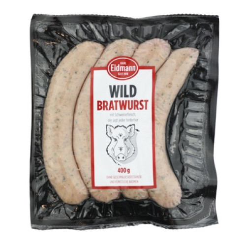 Wildbratwurst frisch 400g (4x100g) Wildbratwurst frisch 400g (4x100g)