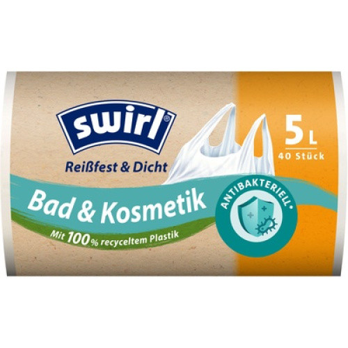 Tragegriff-Müllbeutel antibakteriell 5L 40ST Tragegriff-Müllbeutel antibakteriell 5L 40ST