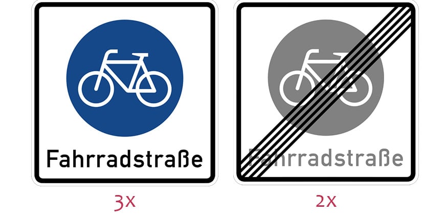 Schilder-Fahrradstr