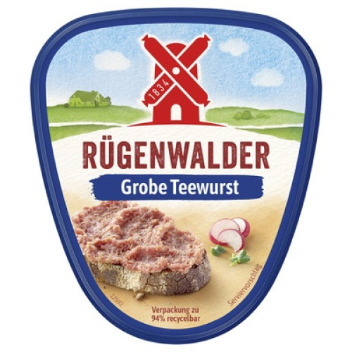 Rügenwalder Mühle Teewurst grob frisch 125g Rügenwalder Mühle Teewurst grob frisch 125g