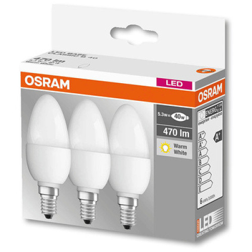 LED Kerze 6W E14 matt 3St LED Kerze 6W E14 matt 3St