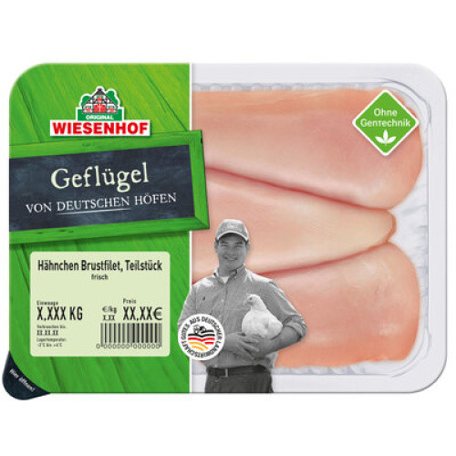 Deutsches Hähnchenbrustfilet frisch ca.400g Deutsches Hähnchenbrustfilet frisch ca.400g