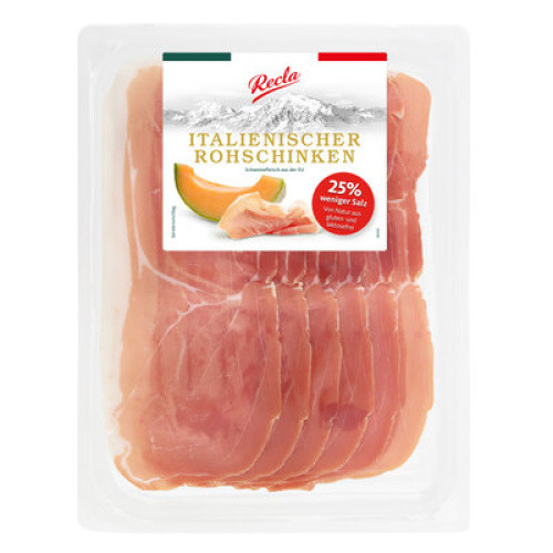 Recla Prosciutto Crudo Italienischer Rohschinken frisch 100g Recla Prosciutto Crudo Italienischer Rohschinken frisch 100g