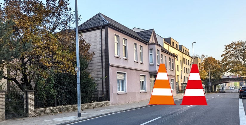 Seitenstreifen wird für vier Wochen versetzt 
