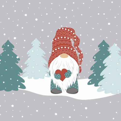 Servietten Tomte in Forest 33x33cm, 3lg. 20St Servietten Tomte in Forest 33x33cm, 3lg. 20St