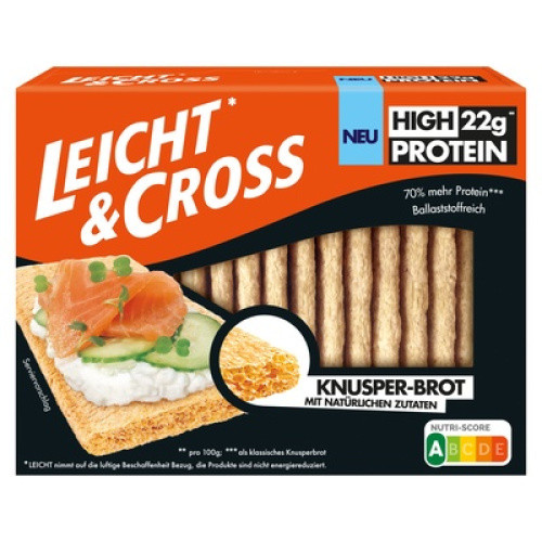 Leicht und Cross Knusperbrot High Protein 115g Leicht und Cross Knusperbrot High Protein 115g