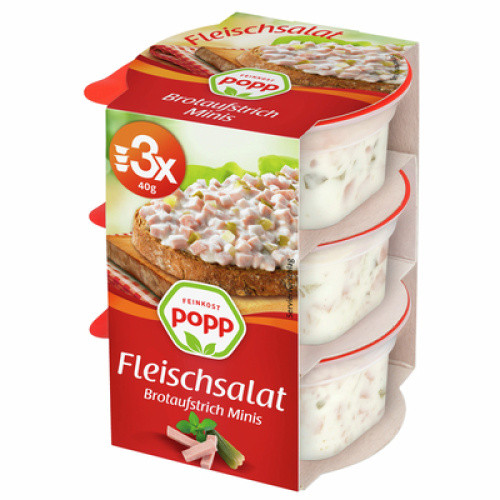 Popp Brotaufstrich Fleischsalat 3x40g Popp Brotaufstrich Fleischsalat 3x40g
