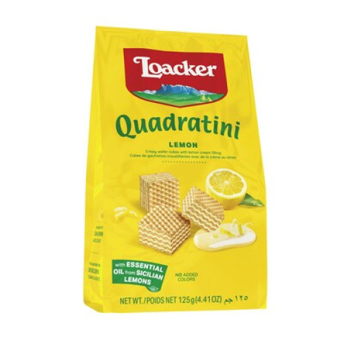 Quadratini Lemon Waffelwürfel 125g Quadratini Lemon Waffelwürfel 125g
