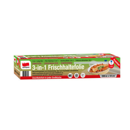 Frischhaltefolie 3-in-1 Premium 200mx44cm 1St Frischhaltefolie 3-in-1 Premium 200mx44cm 1St