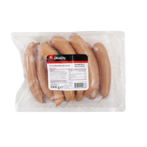 Schinkenbockwurst frisch 100G Schinkenbockwurst frisch 100G