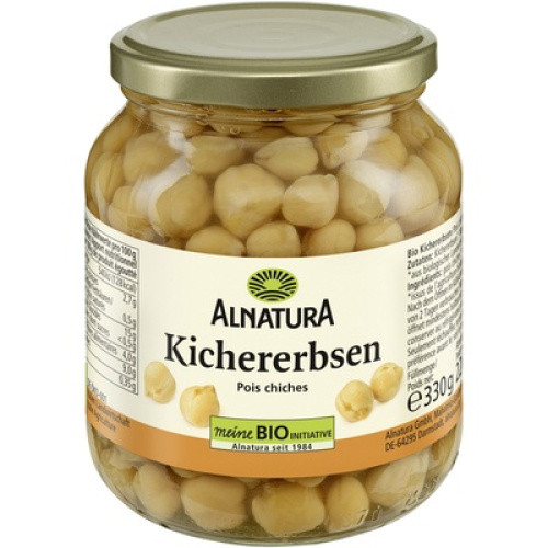 Bio Kichererbsen vorgekocht vegan 330g Bio Kichererbsen vorgekocht vegan 330g