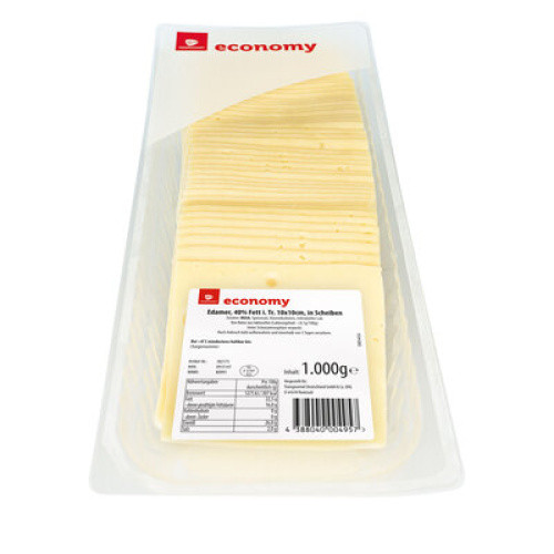 Edamer in Scheiben 40% frisch 50x20g Edamer in Scheiben 40% frisch 50x20g