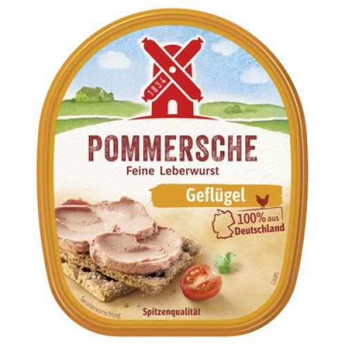 Rügenwalder Mühle Pommersche Geflügel- Leberwurst frisch 125g Rügenwalder Mühle Pommersche Geflügel- Leberwurst frisch 125g