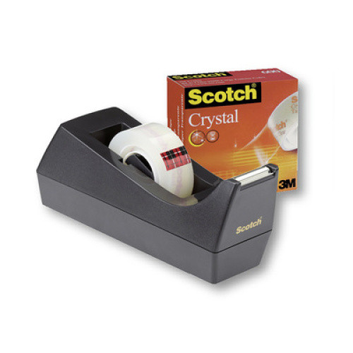 Scotch Tischabroller mit Rolle Crystal Tape 1St Scotch Tischabroller mit Rolle Crystal Tape 1St