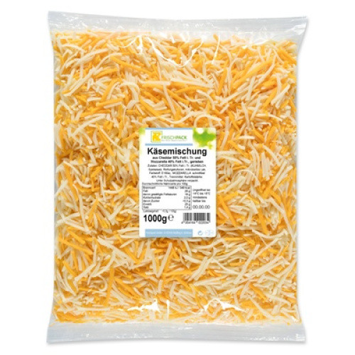Käsemischung gerieben 40-50% frisch 1kg Käsemischung gerieben 40-50% frisch 1kg