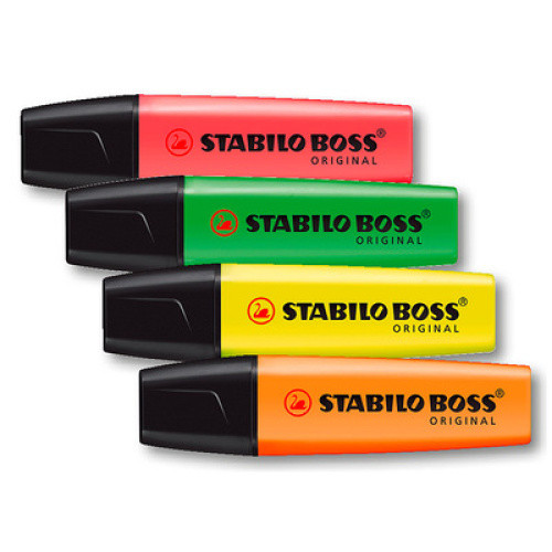 STABILO BOSS Pastell Etui Textmarker 4St STABILO BOSS Pastell Etui Textmarker 4St