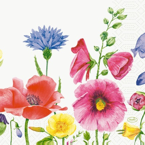 Servietten ´Flowy Meadow´ 33x33cm 3lg. 1/4 250St Servietten ´Flowy Meadow´ 33x33cm 3lg. 1/4 250St