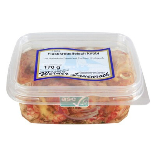 ASC Flusskrebsfleisch Knoblauch frisch 170g ASC Flusskrebsfleisch Knoblauch frisch 170g