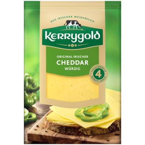 Irischer Cheddar würzig in Scheiben frisch 130g Irischer Cheddar würzig in Scheiben frisch 130g