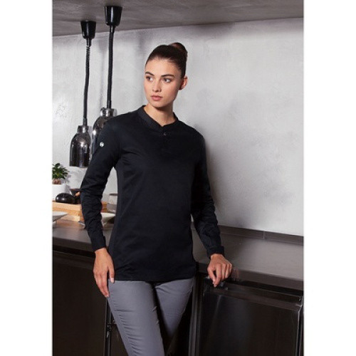 Langarm Damen Arbeitsshirt Performance, schwarz, GR. S 1St Langarm Damen Arbeitsshirt Performance, schwarz, GR. S 1St