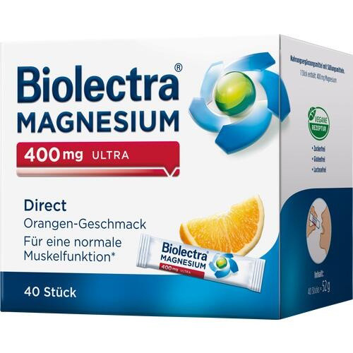 Biolectra Magnesium 400 mg Ultra Direct Orange Pellets Biolectra Magnesium 400 mg Ultra Direct Orange Pellets