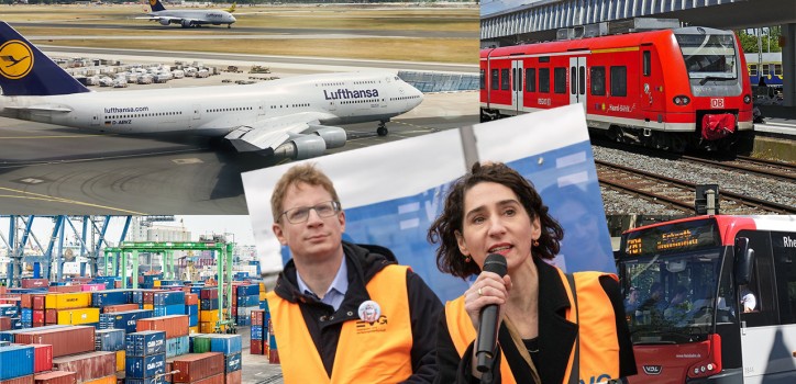 Stillstand bei Bahn, Flughäfen, Häfen, Autobahn GmbH, Schifffahrt etc. am 27. März Stillstand bei Bahn, Flughäfen, Häfen, Autobahn GmbH, Schifffahrt etc. am 27. März