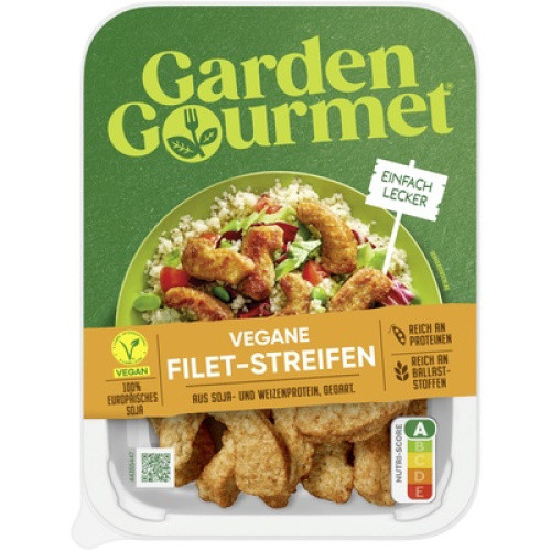 Vegane Filetstreifen gegart frisch 175g Vegane Filetstreifen gegart frisch 175g