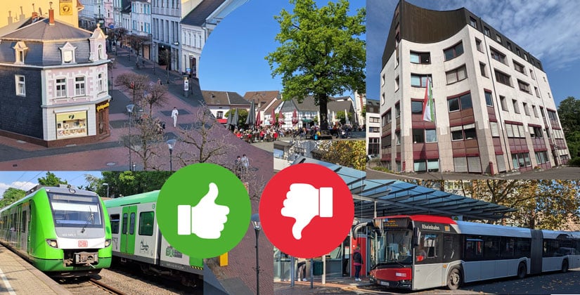 Zuzugsbefragung ergibt: Einkauf, Kultur und Freizeit überzeugen. Verbesserungsbedarf bei Bürgerservice, Kinderbetreuung und Verkehr
