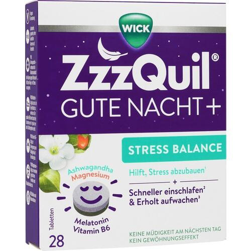 WICK ZzzQuil Gute Nacht+ Stress Balance Tabletten WICK ZzzQuil Gute Nacht+ Stress Balance Tabletten