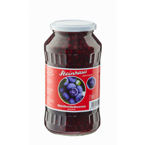 Waldheidelbeeren gezuckert ganze Früchte 720ml Waldheidelbeeren gezuckert ganze Früchte 720ml