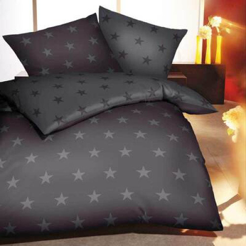 Feinbiber Bettwäsche 155X220 zinn Stars 1St Feinbiber Bettwäsche 155X220 zinn Stars 1St