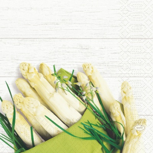 Serviette White Asparagus 50St Serviette White Asparagus 50St