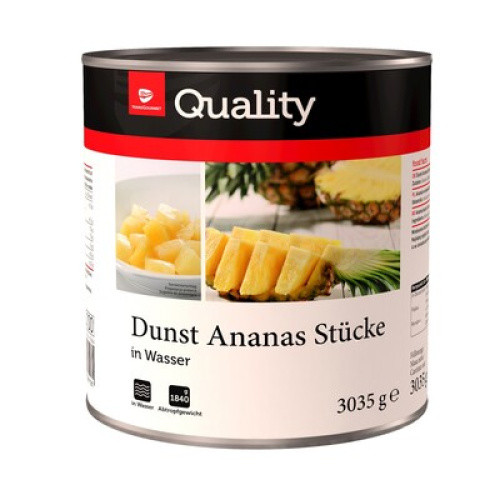Dunst Ananas Stücke in Wasser 3100ml Dunst Ananas Stücke in Wasser 3100ml