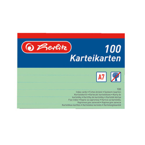 Karteikrt.A7 100 lin.grü.hf 100St Karteikrt.A7 100 lin.grü.hf 100St