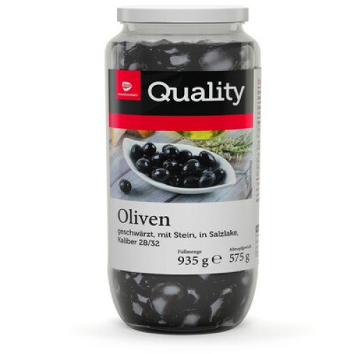 Schwarze Oliven 935ml Schwarze Oliven 935ml