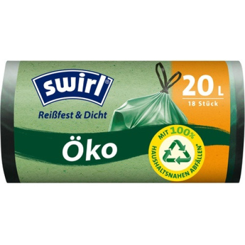 Swirl 20L Öko-Müllbeutel mit Zugband 18St Swirl 20L Öko-Müllbeutel mit Zugband 18St