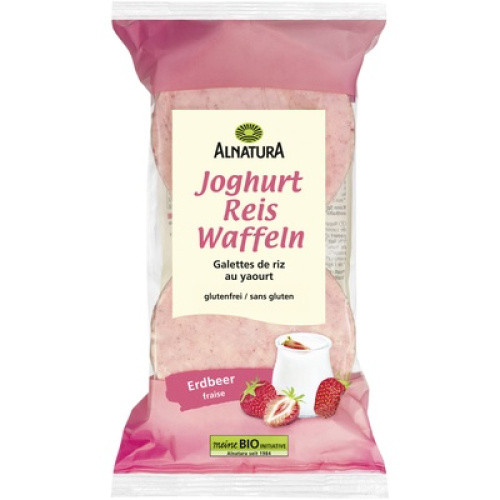 Bio Reiswaffel Joghurt Erdbeer glutenfrei 100g Bio Reiswaffel Joghurt Erdbeer glutenfrei 100g