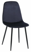 Esszimmerstuhl BISTRUP dunkelblauer Samt/schwarz Esszimmerstuhl BISTRUP dunkelblauer Samt/schwarz