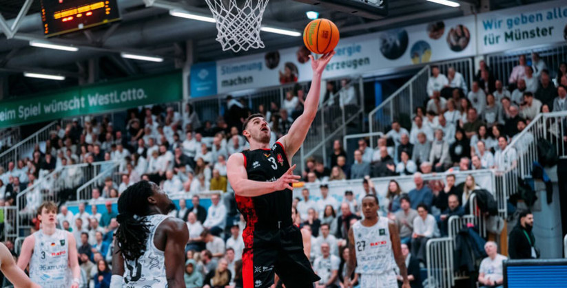 Leverkusen war stets im Hintertreffen und hatte arge Schwierigkeiten mit schnellem und athletischem Spiel der Uni Baskets Münster