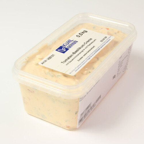 Pikante Tomaten-Basilikum-Creme frisch 500g Pikante Tomaten-Basilikum-Creme frisch 500g