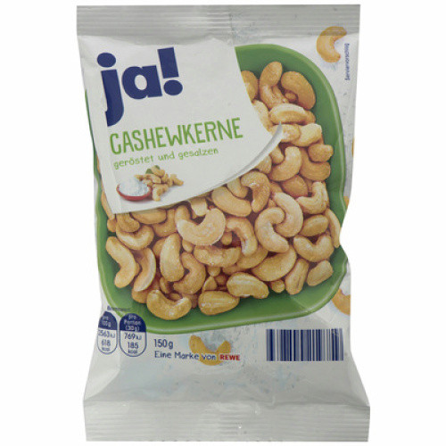 JA! Cashews geröstet & gesalzen 150g JA! Cashews geröstet & gesalzen 150g