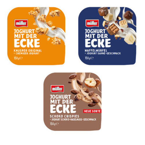Knusperjoghurt mit der Ecke Sortierung 4 frisch 150g Knusperjoghurt mit der Ecke Sortierung 4 frisch 150g